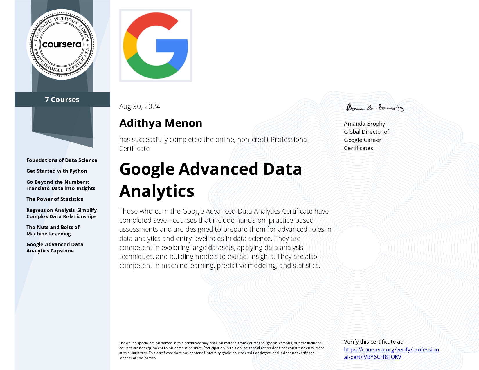 Google Advanced Analytics